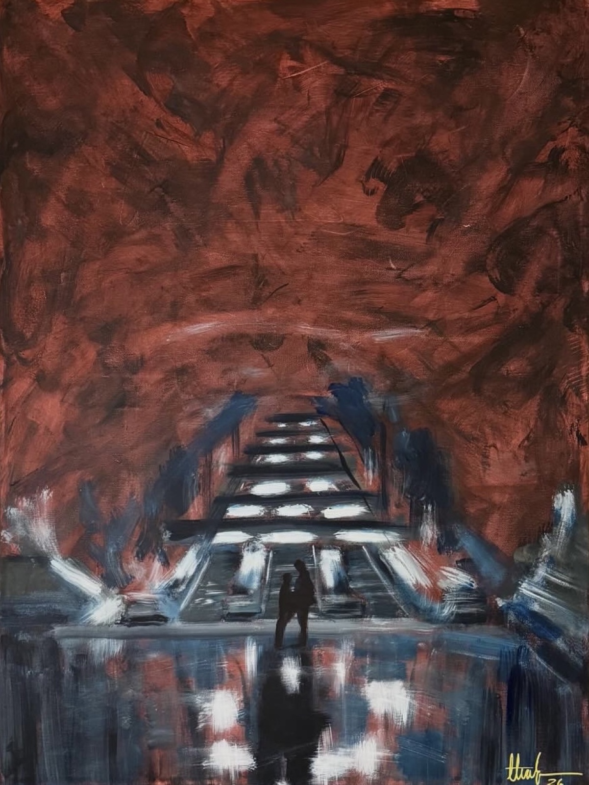 Sista gången — Akryl på canvas