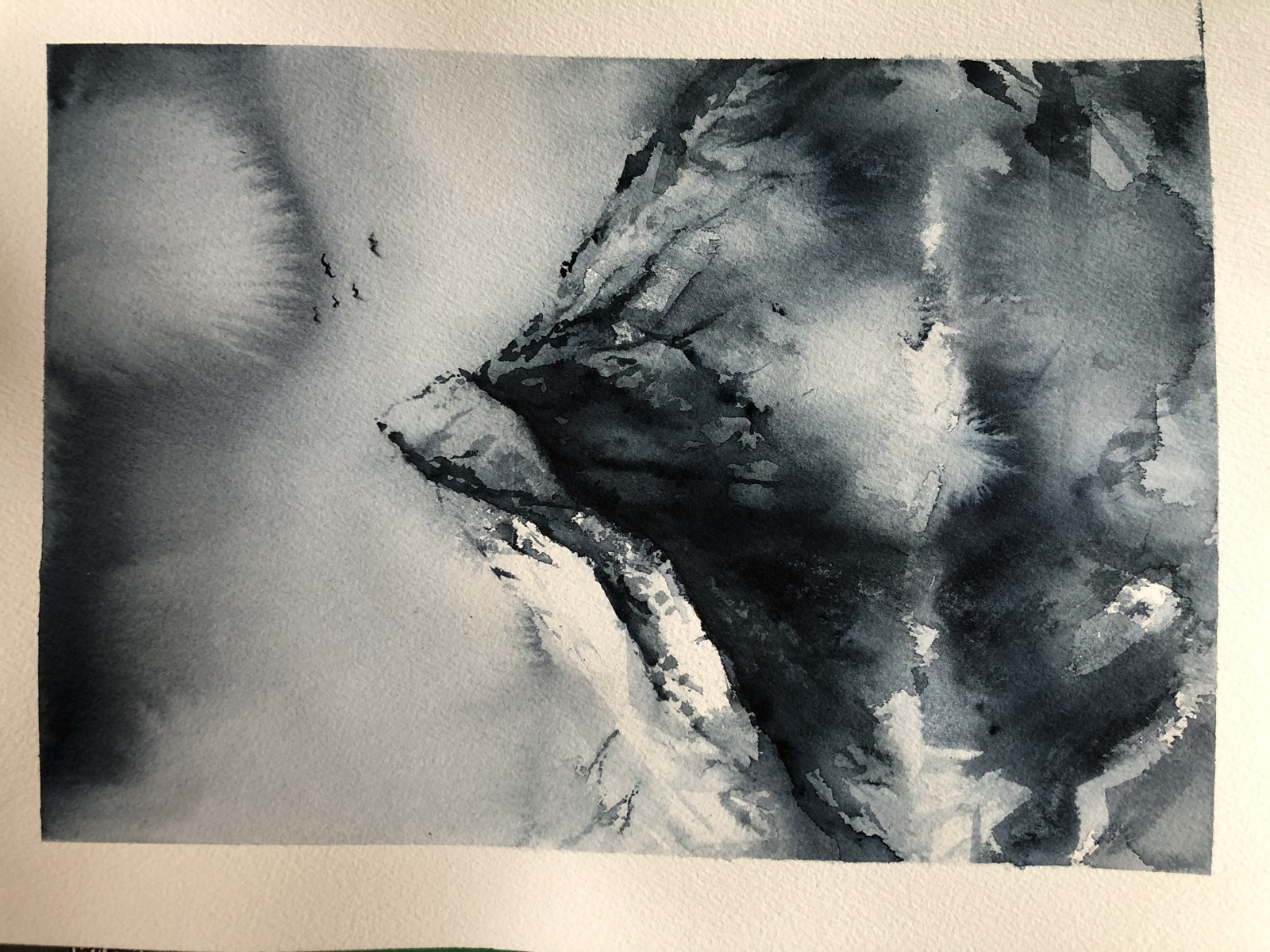 Berg — Akvarell