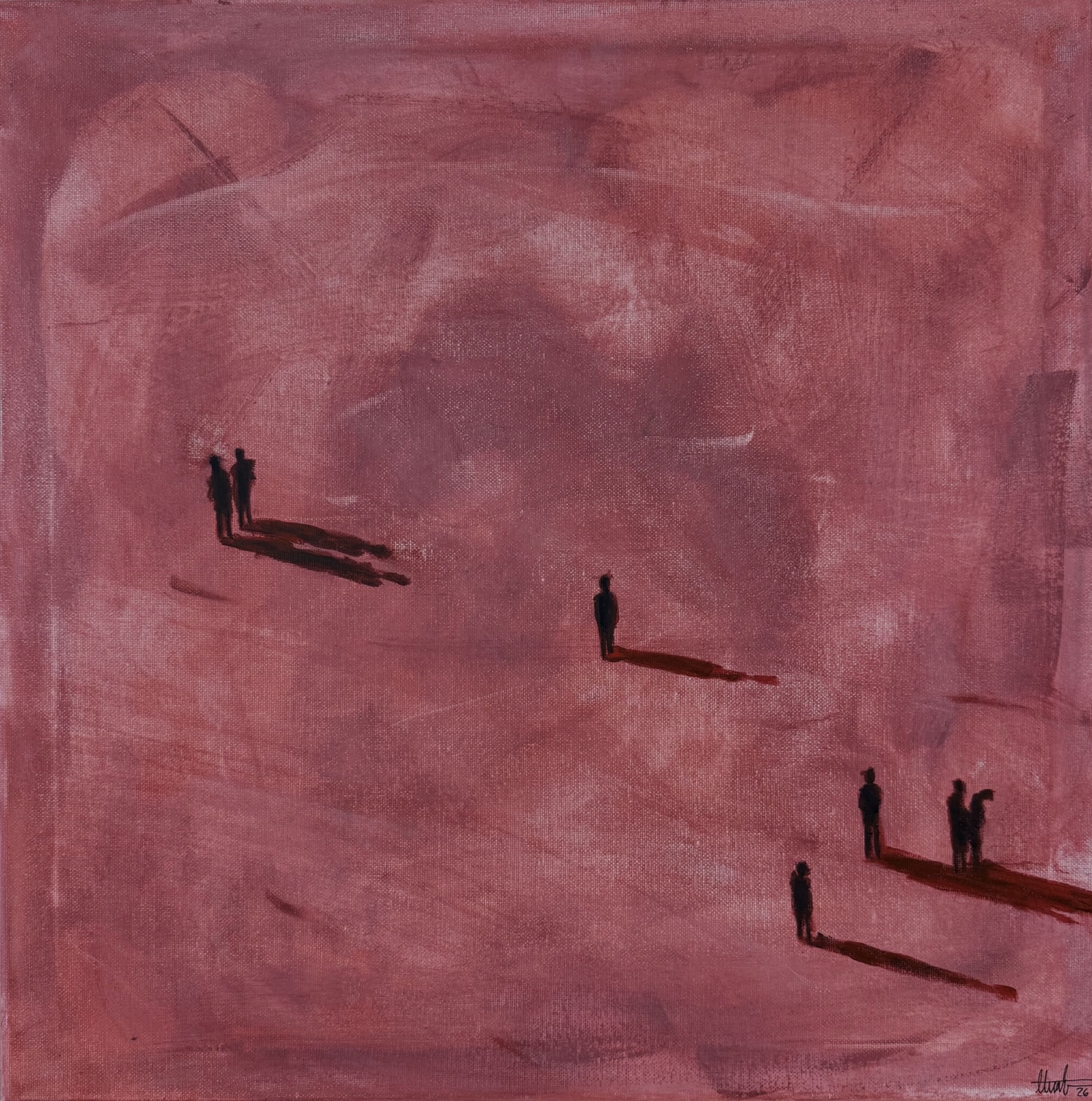 Stjärnor på din rosa himmel — Akryl på canvas